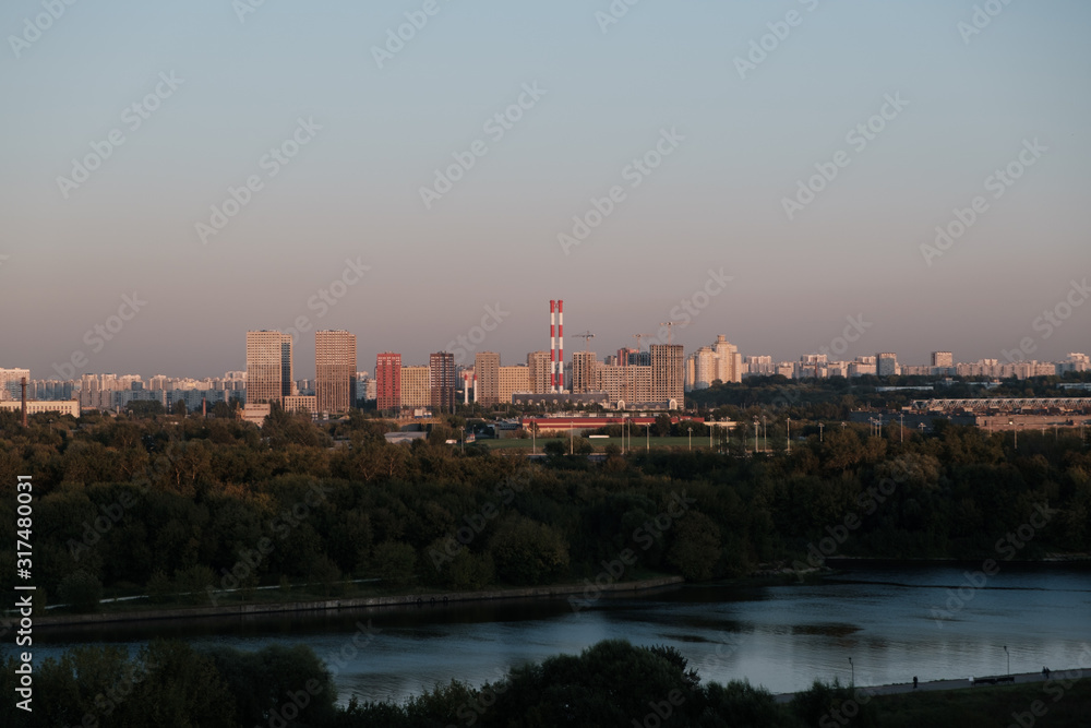 A view of Moscow from the hills in Kolomenskoe park