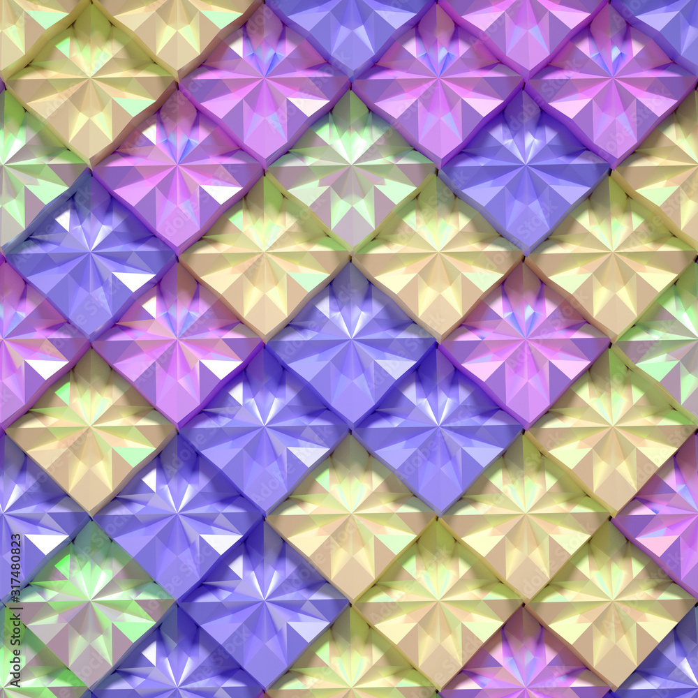 Fototapeta premium Beautiful, cheerful pattern background. 3d illustration, 3d rendering.