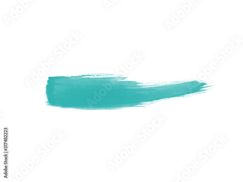 türkis Farbfleck im Wasserfarben Look für Hervorhebungen und Markierungen