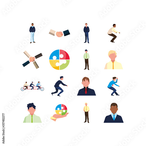 Wallpaper Mural Corporate businessmen set vector design Torontodigital.ca