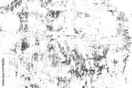 Grunge texture background of black and white. Abstract of scratches, chips, scuffs, cracks.