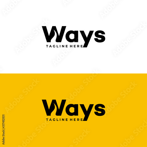 ways logo icon vector isolated