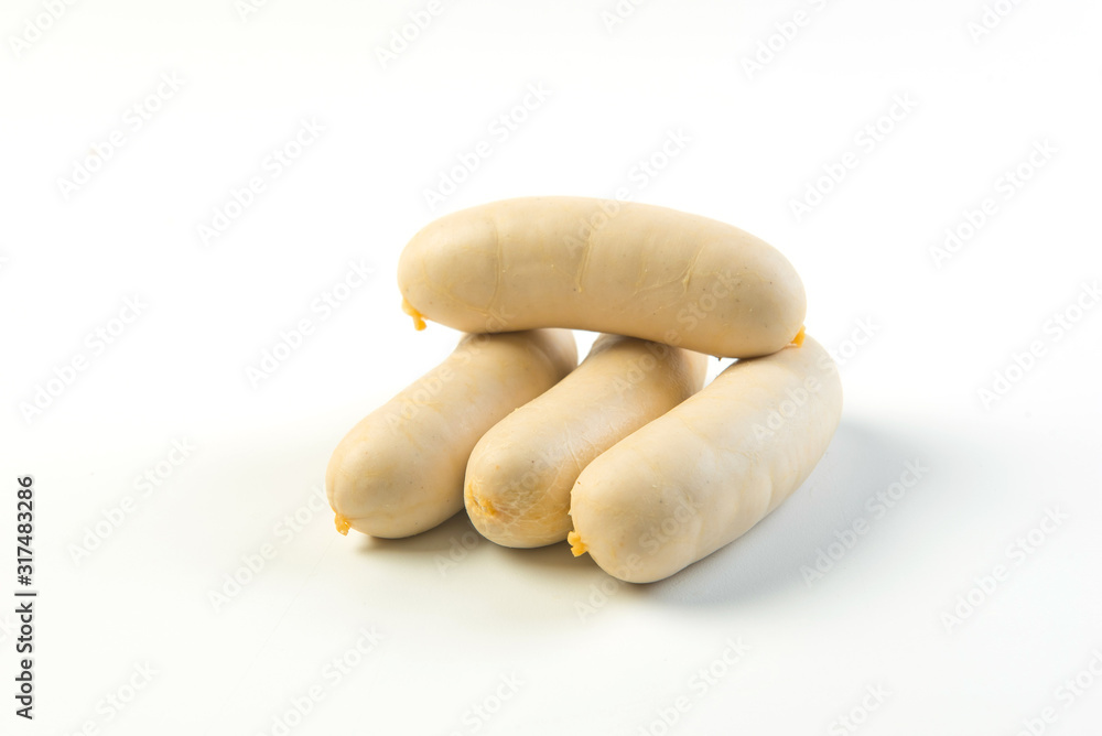 sauasge on white background, pork sauasge on white background, pork
