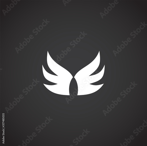 Wing related icon on background for graphic and web design. Creative illustration concept symbol for web or mobile app.