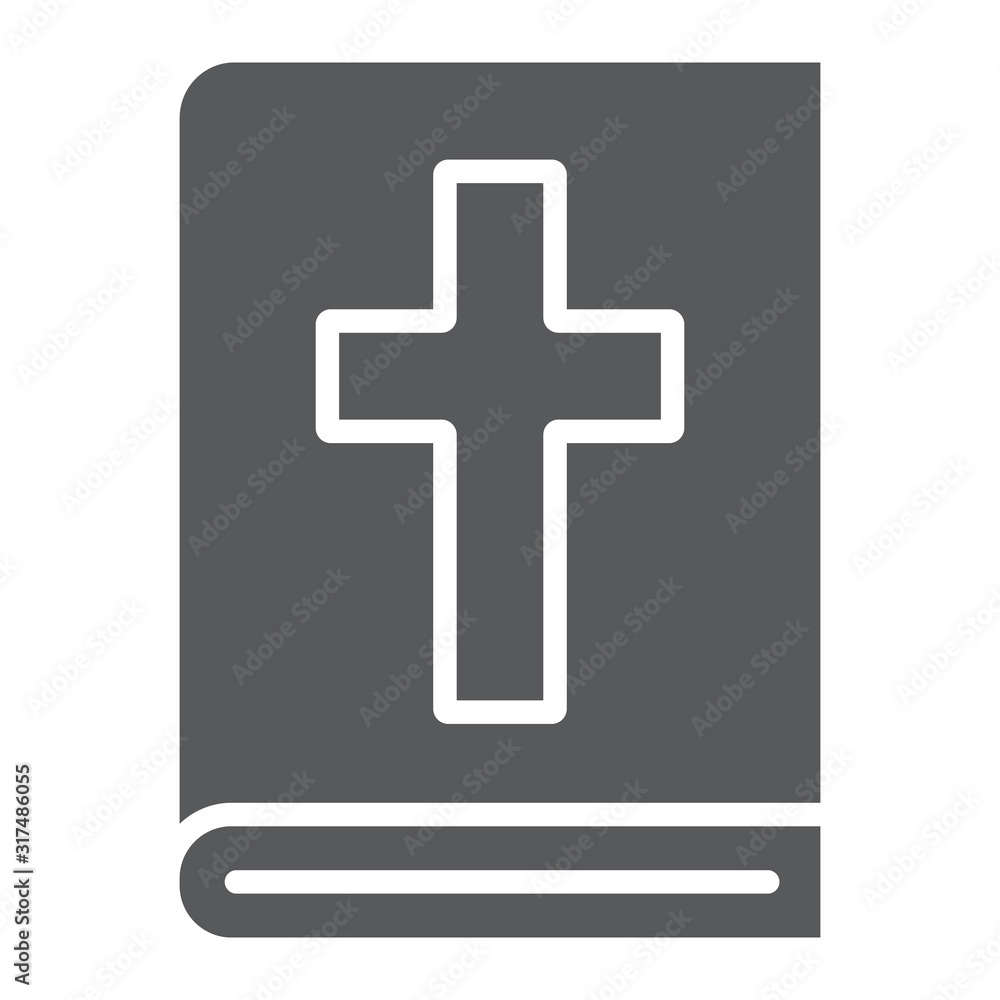 Holy Bible glyph icon, religion and prayer, holy book sign, vector graphics, a solid pattern on a white background, eps 10. Holy Bible glyph icon, religion and prayer, holy book sign, vector graphics, a solid pattern on a white background, eps 10.