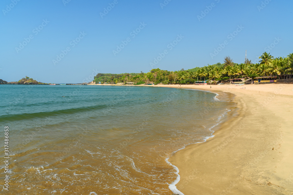 View of Om beach in Gokarna. India View of Om beach in Gokarna. India