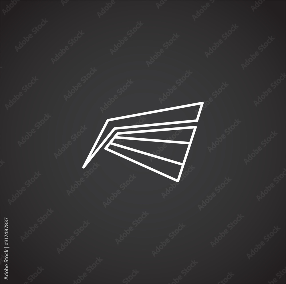 Wing related icon on background for graphic and web design. Creative illustration concept symbol for web or mobile app Wing related icon on background for graphic and web design. Creative illustration concept symbol for web or mobile app