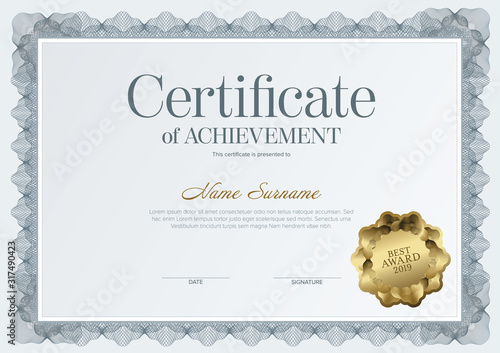Modern certificate template