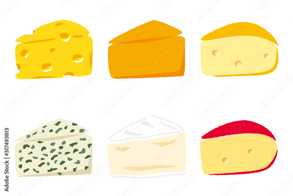 いろいろなチーズのイラスト