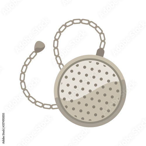 Tea strainer on white background