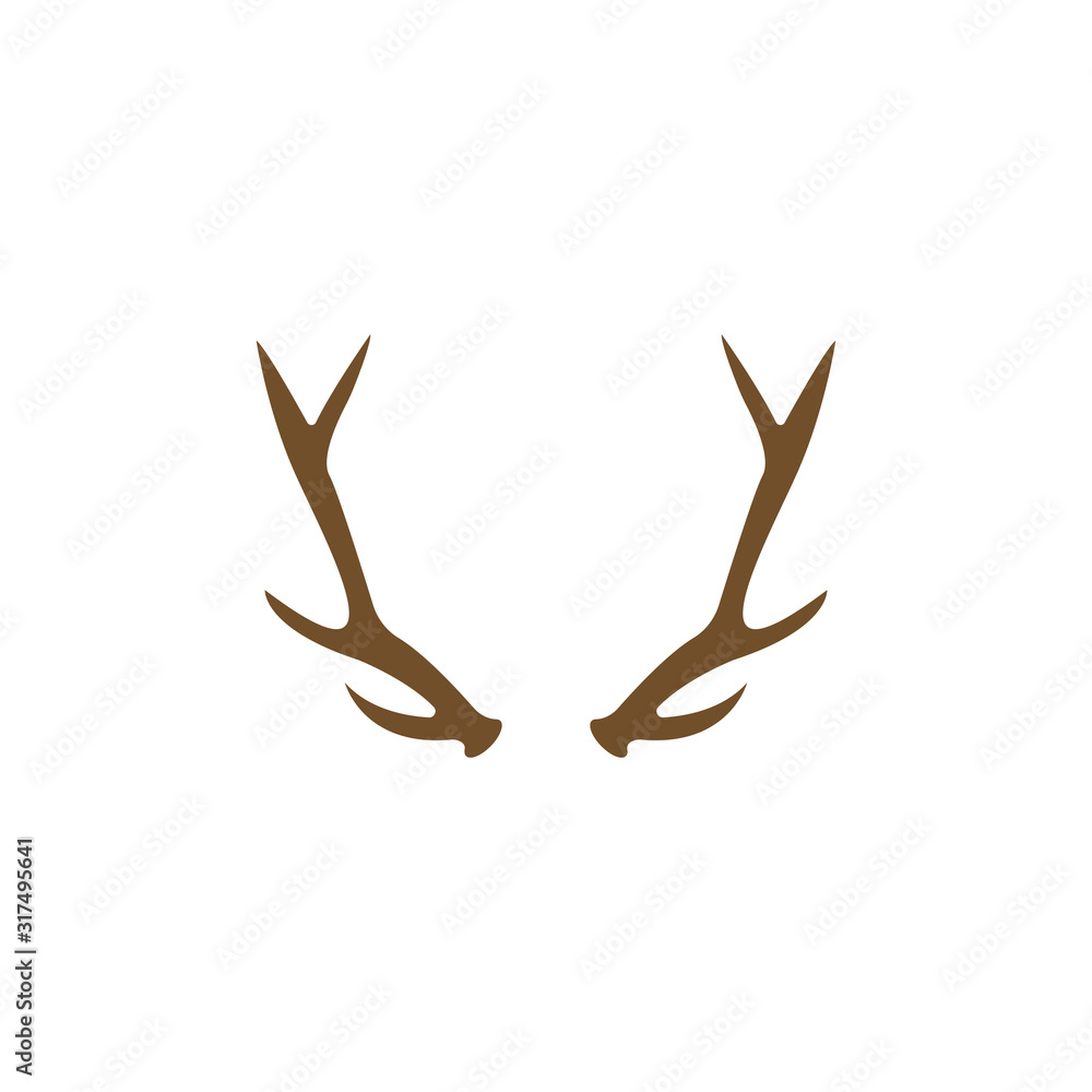 Obraz premium Deer Antlers Logo Template Illustration Design.