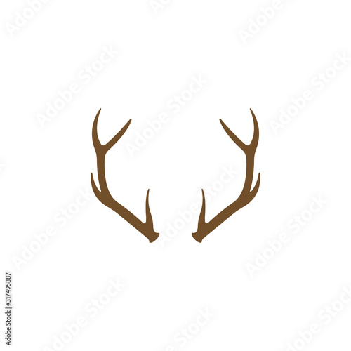 Deer Antlers Logo Template Illustration Design.