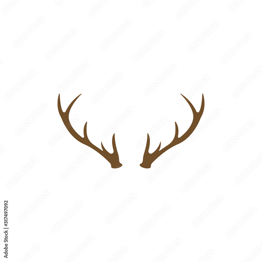 Fototapeta premium Deer Antlers Logo Template Illustration Design.
