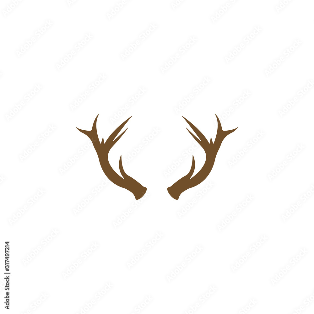 Deer Antlers Logo Template Illustration Design. Deer Antlers Logo Template Illustration Design.