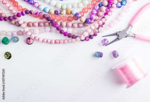 Fototapeta Stone beads for beadwork