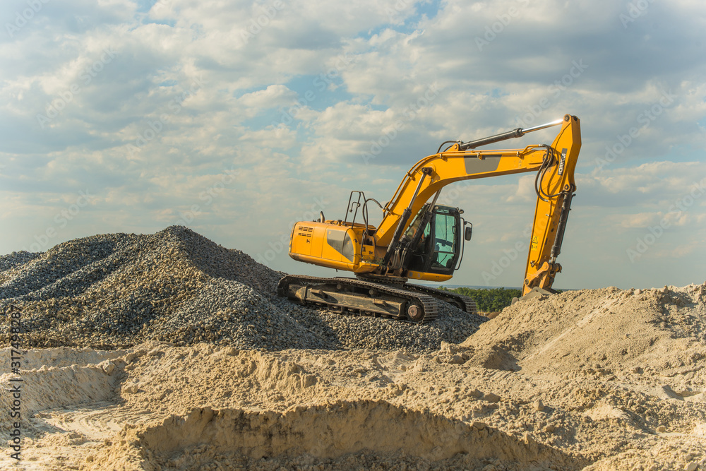 rural road building tractor and vehicle