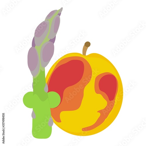 Diet food icon. Isometric illustration of diet food vector icon for web