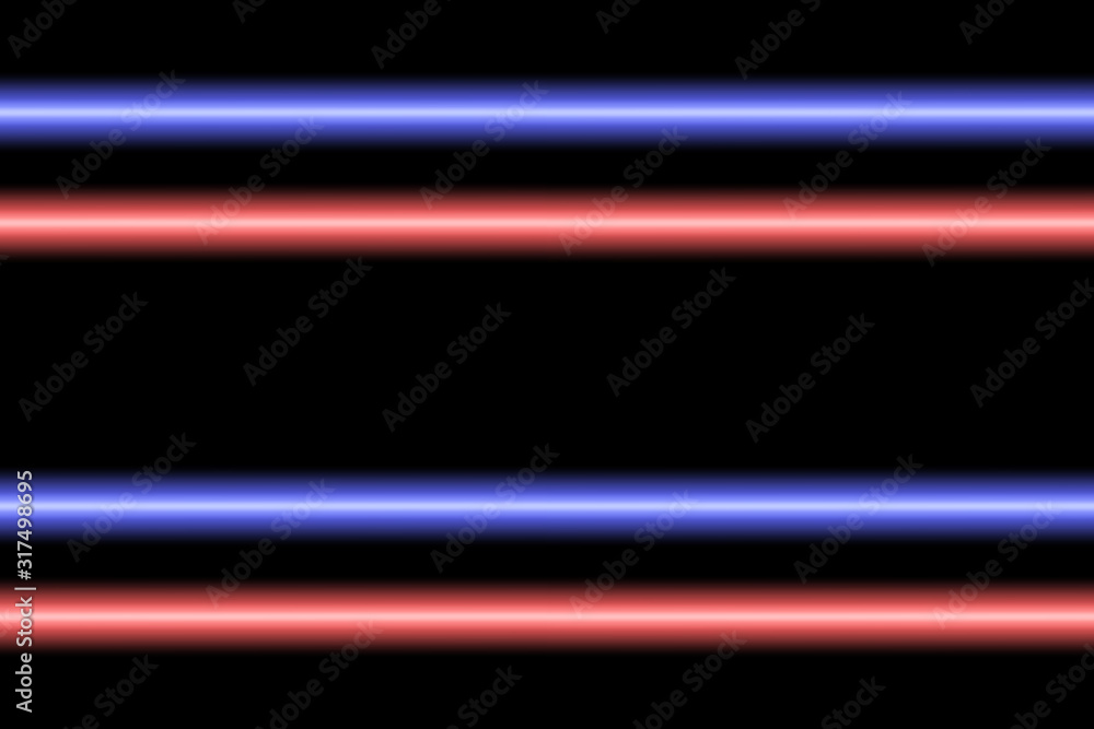 Red And Blue Glowing Neon Flare Lights Line Abstract Banner Wallpaper Background Template. Vector Red And Blue Glowing Neon Flare Lights Line Abstract Banner Wallpaper Background Template. Vector