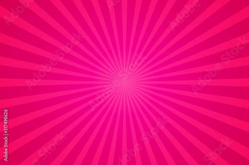 Pink Sunburst Pattern Background. Rays. Radial. Abstract Banner. Vector Illustration