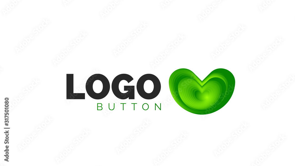 Abstract round shape logo template. Minimal geometrical design, 3d geometric bold symbol in relief style with color blend steps effect. Vector Illustration Abstract round shape logo template. Minimal geometrical design, 3d geometric bold symbol in relief style with color blend steps effect. Vector Illustration