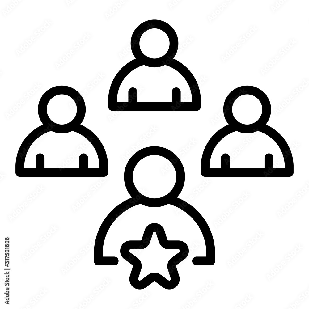 Advertising group icon. Outline advertising group vector icon for web design isolated on white background Advertising group icon. Outline advertising group vector icon for web design isolated on white background