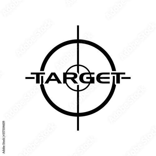 Cross hair icon. Target circle symbol. Vector illustration on a white background