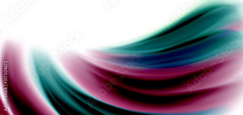 Silk smooth lines on white, liquid fluid color waves. Vector Illustrations For Wallpaper, Banner, Background, Card, Book, Illustration, landing page, cover, placard, poster, banner, flyer, design