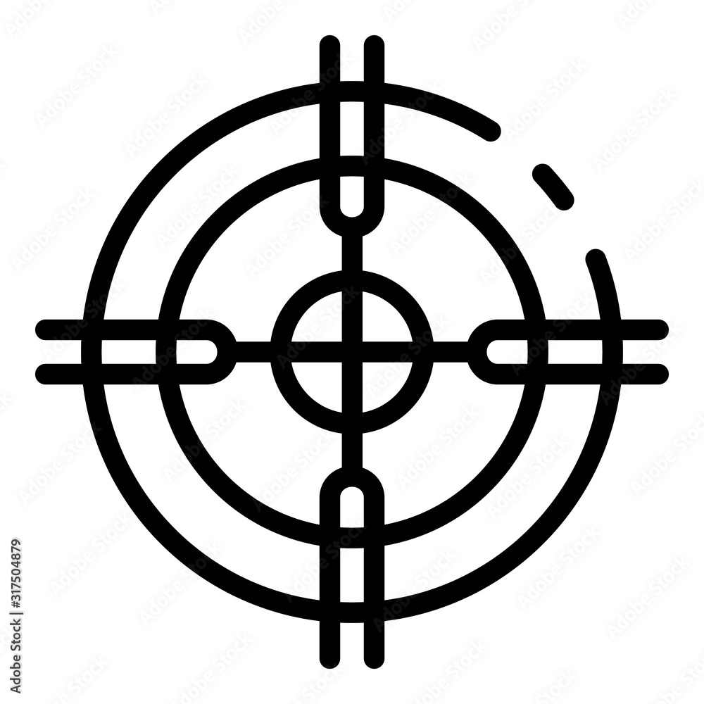 Ai target icon. Outline ai target vector icon for web design isolated on white background Ai target icon. Outline ai target vector icon for web design isolated on white background