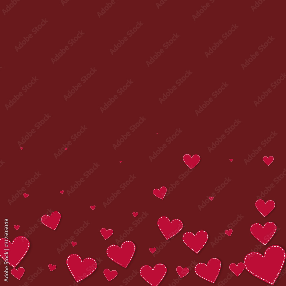 Red heart love confettis. Valentine's day gradient Red heart love confettis. Valentine's day gradient