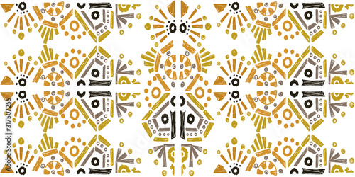 ikat color etnical tribal hand - drawn pattern navajo motif for packing, wallpaper, batik