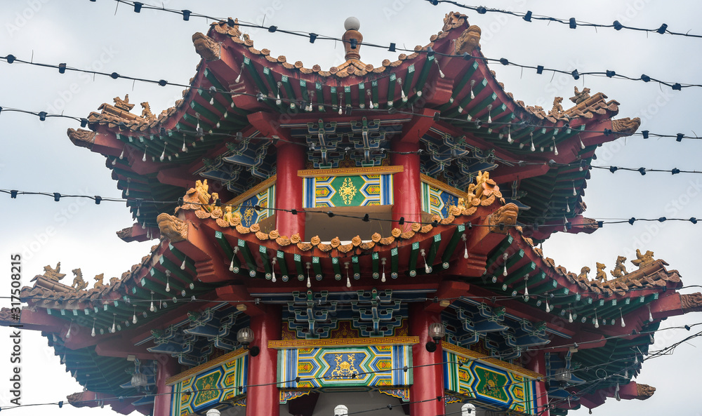 Thean Hou Temple exterior. Chinese temple in Kuala Lumpur, Malaysia Thean Hou Temple exterior. Chinese temple in Kuala Lumpur, Malaysia