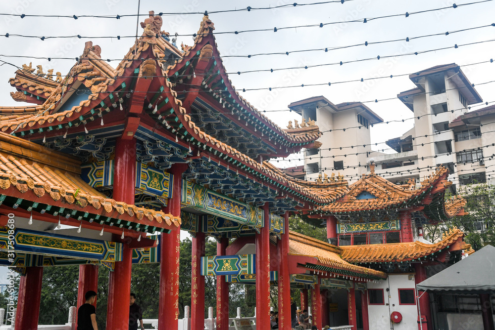 Thean Hou Temple exterior. Chinese temple in Kuala Lumpur, Malaysia Thean Hou Temple exterior. Chinese temple in Kuala Lumpur, Malaysia
