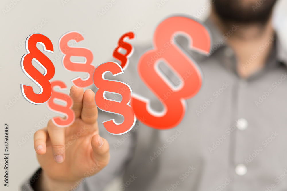 paragraph law sign digital in hand paragraph law sign digital in hand