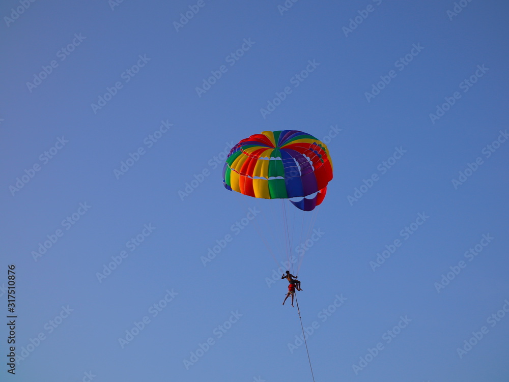 Parasailing at Patong Phuket Thailand at Sunset beautiful colours Parasailing at Patong Phuket Thailand at Sunset beautiful colours