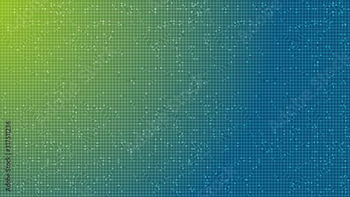 Blue and green Microchip on Technology Background,hi Tech and security Concept design,Free Space For text in put,Vector illustration.