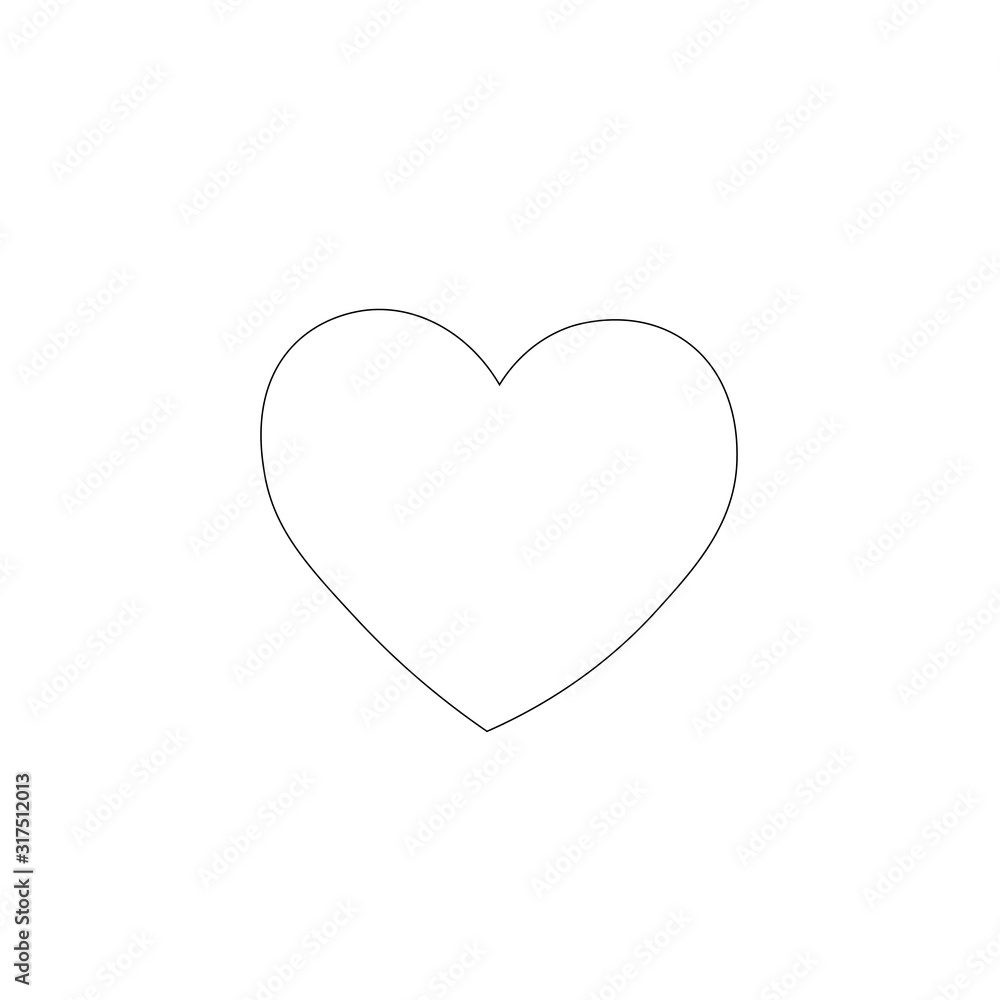  hand draw heart outline Beautiful ink drawing Perfect design elements for wallpaper, fabric, business, wrapping paper, holiday Doodle style