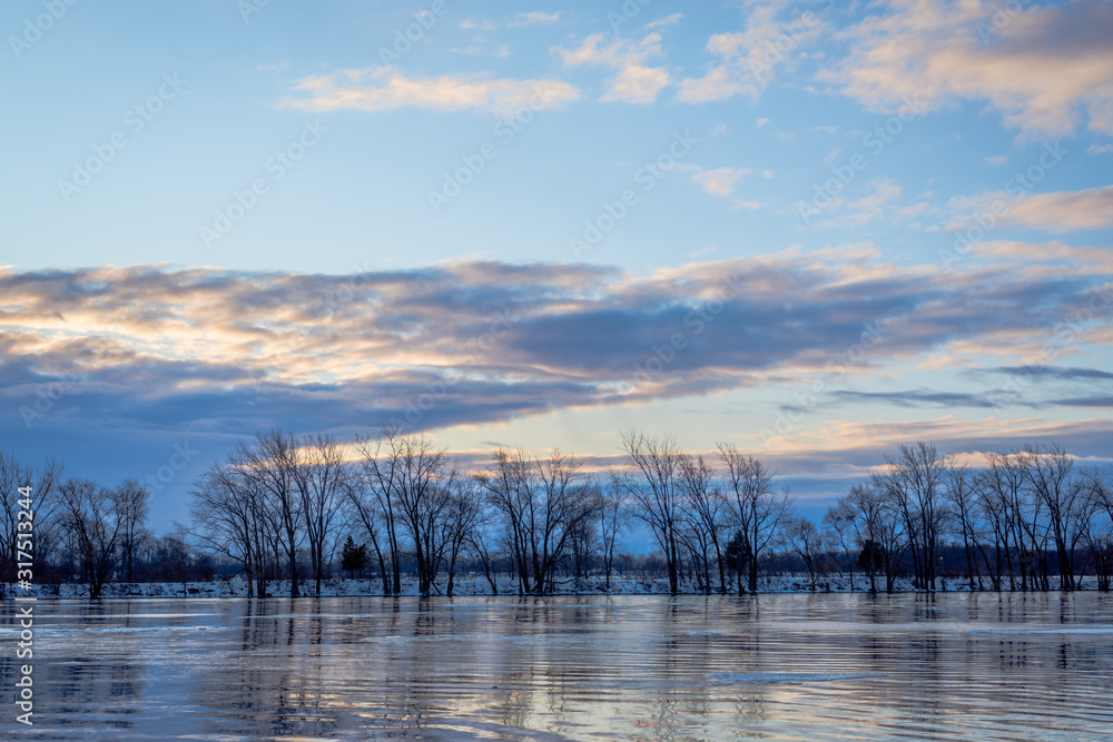 St-Lawrence river in the winter, Lachine rapids St-Lawrence river in the winter, Lachine rapids