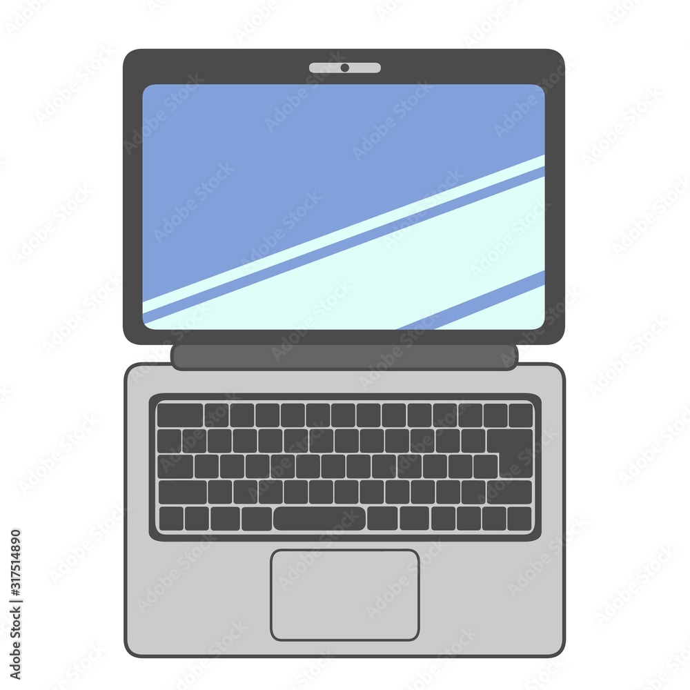 laptop with blank screen isolated on white laptop with blank screen isolated on white