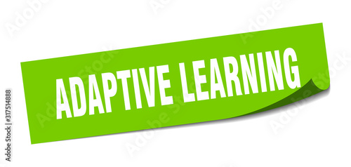 adaptive learning sticker. adaptive learning square sign. adaptive learning. peeler