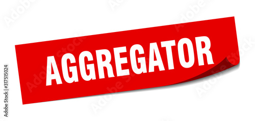 aggregator sticker. aggregator square sign. aggregator. peeler