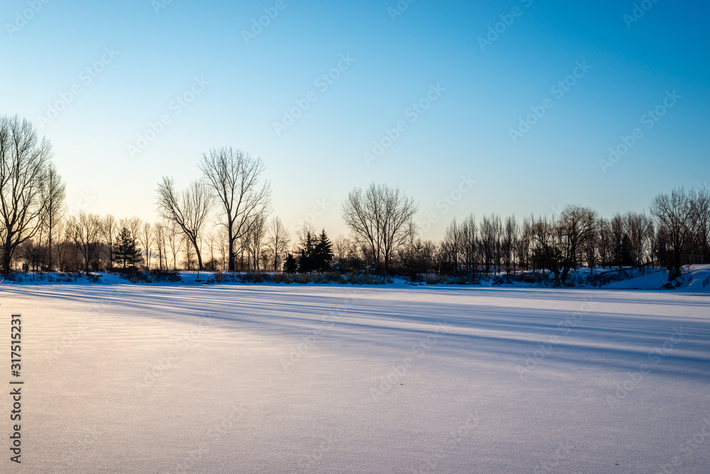 St-Lawrence river in the winter, Lachine rapids St-Lawrence river in the winter, Lachine rapids