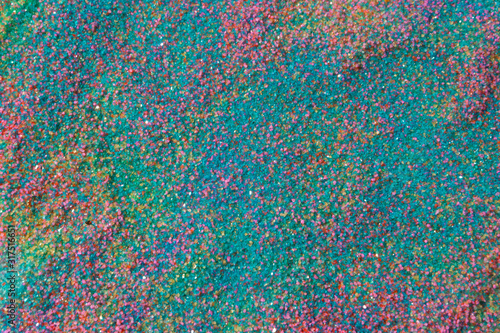 color sand in geometric pattern background 