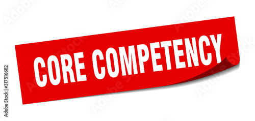 core competency sticker. core competency square sign. core competency. peeler