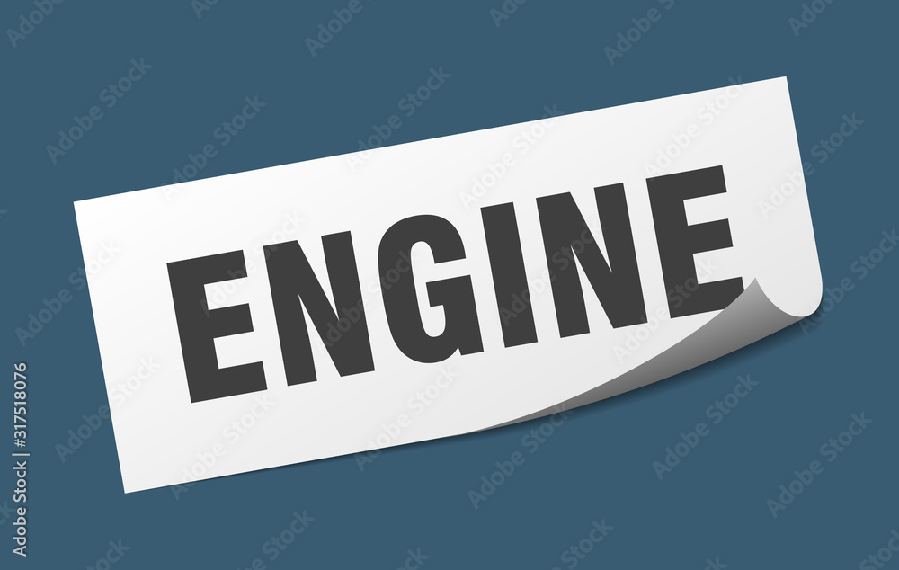 engine sticker. engine square sign. engine. peeler engine sticker. engine square sign. engine. peeler
