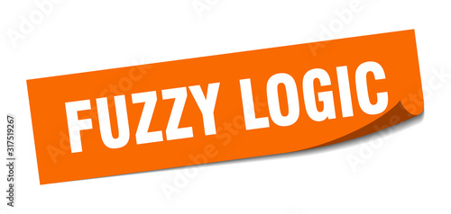 fuzzy logic sticker. fuzzy logic square sign. fuzzy logic. peeler