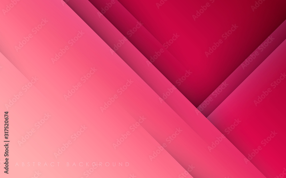 Obraz premium Modern abstract pink background diagonal papercut decoration