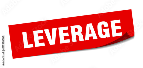 leverage sticker. leverage square sign. leverage. peeler