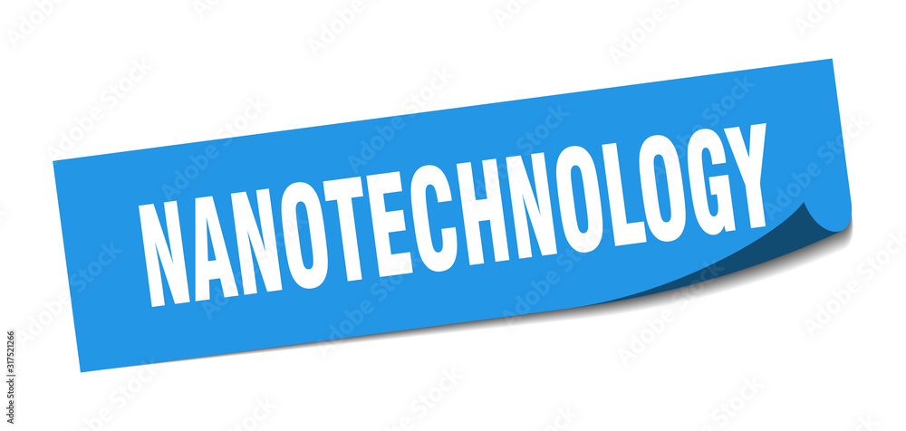 nanotechnology sticker. nanotechnology square sign. nanotechnology. peeler