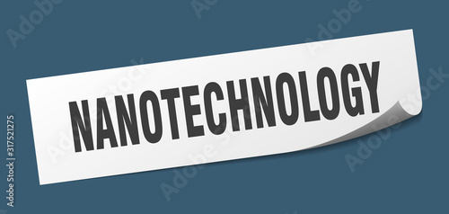 nanotechnology sticker. nanotechnology square sign. nanotechnology. peeler