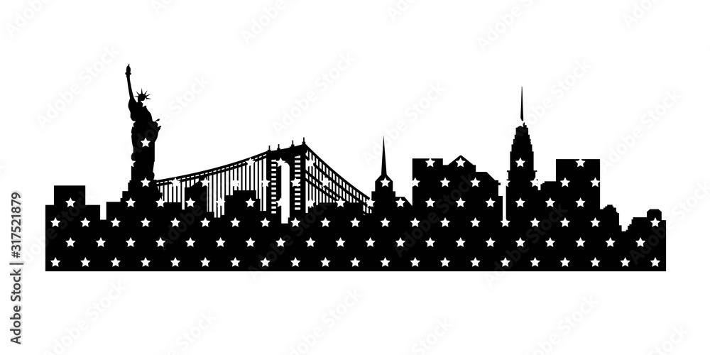 New York City Amrica Bridge Graphics